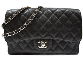 【布袋・ギャラあり】CHANEL　マトラッセ30　キャビアスキン　ブラック　チェーンショルダー　ショルダーバッグ　レディース　シルバー金具　定番　人気　シンプル　ギフト　プレゼント包装可　【中古】松山朝生田店