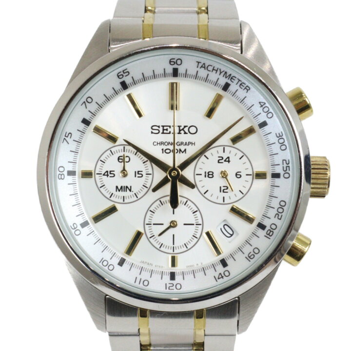 楽天市場】【電池交換済み】SEIKO セイコー 6T63-00B0 クロノグラフ 