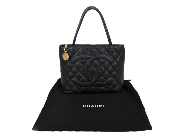 楽天市場】CHANEL シャネル 復刻トート ブラック レザー 