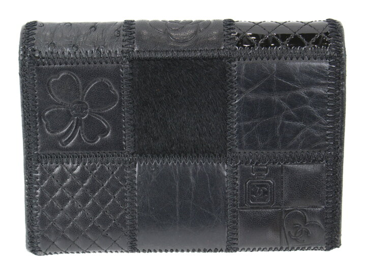 楽天市場】CHANEL アイコンパッチワークコンパクトウォレット A33118  