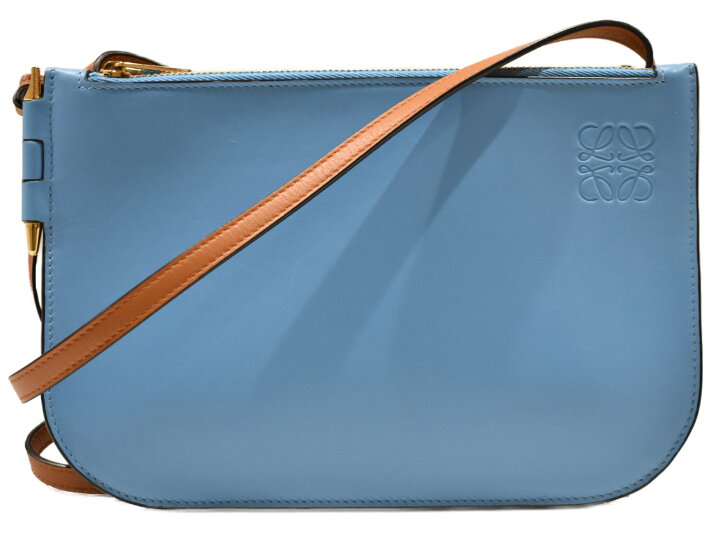 楽天市場】LOEWE ゲート ダブルジップポーチ 113.54IZ43 レザー ブルー 