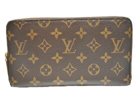 【人気★中古品】 LOUISVUITTONジッピーオーガナイザー M60002 モノグラム/ブラウン系 コーティングキャンバス 長財布　ロングウォレット　パスポート収納可　大きめ　ユニセックス　廃盤　旧型 【中古】松山朝生田店