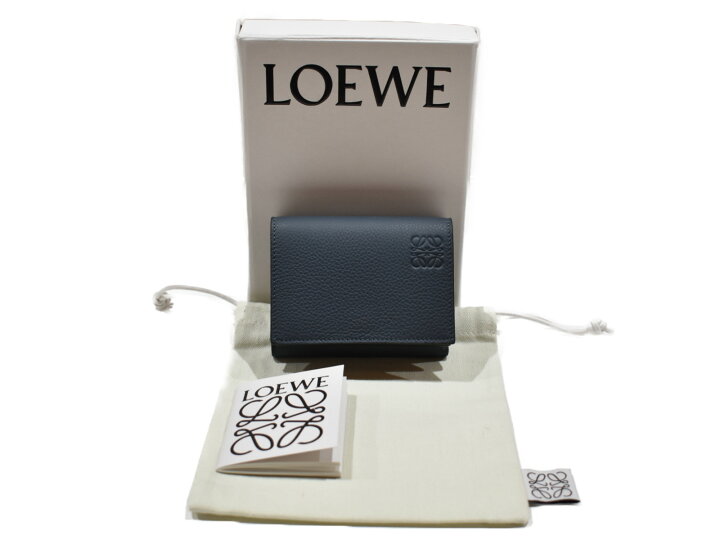 楽天市場】【箱・布袋あり】LOEWE ロエベ トライフォールドウォレット 