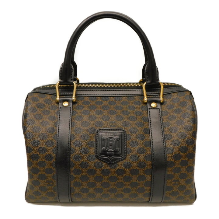楽天市場】CELINE セリーヌマカダム ミニボストンバッグ 黒 ブラック  