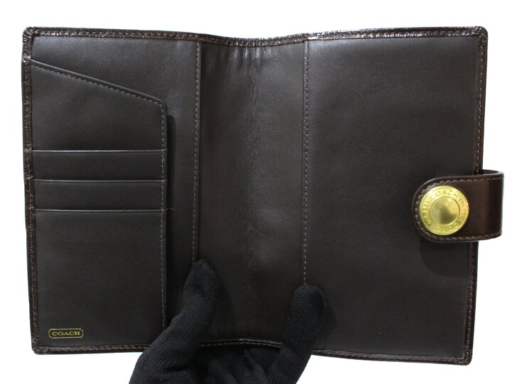 楽天市場】COACH コーチ 手帳カバー シグネチャー キャンバス×レザー 