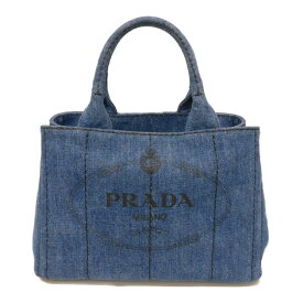 PRADA　プラダ　1BG439　カナパ　ファブリック　ハンドバッグ　デニム　ブルー　ゴールド金具　布袋あり　ギャラあり　レディース　ギフト　プレゼント　ラッピング　贈り物　【中古】新居浜店