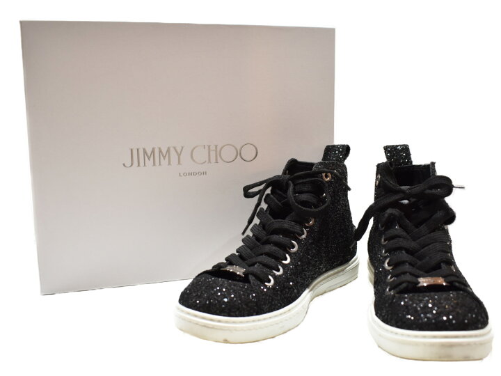 楽天市場】【箱あり】JIMMY CHOO ラメハイカットスニーカー 