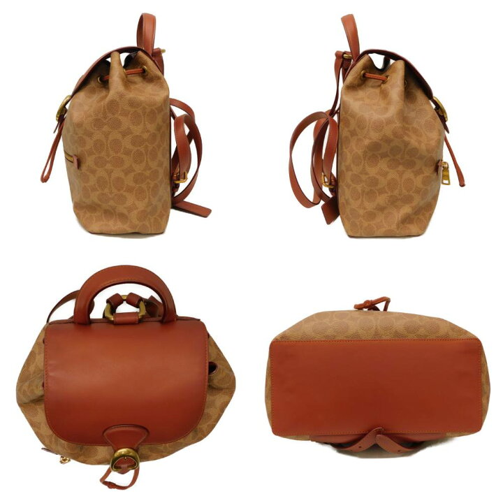 楽天市場】COACH コーチ シグネチャーリュック 68563 ゴールド 金  