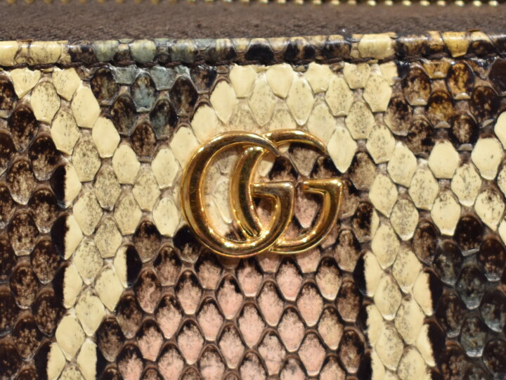 楽天市場】GUCCI グッチ ダブルGパイソン ジップアラウンドウォレット 