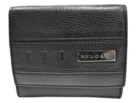 【中古品】BVLGARIコインケース 　 ブラック系 レザー 小銭入れ　カードケースシンプル　おしゃれ　メンズ　ユニセックス　人気　スマート【中古】松山朝生田店