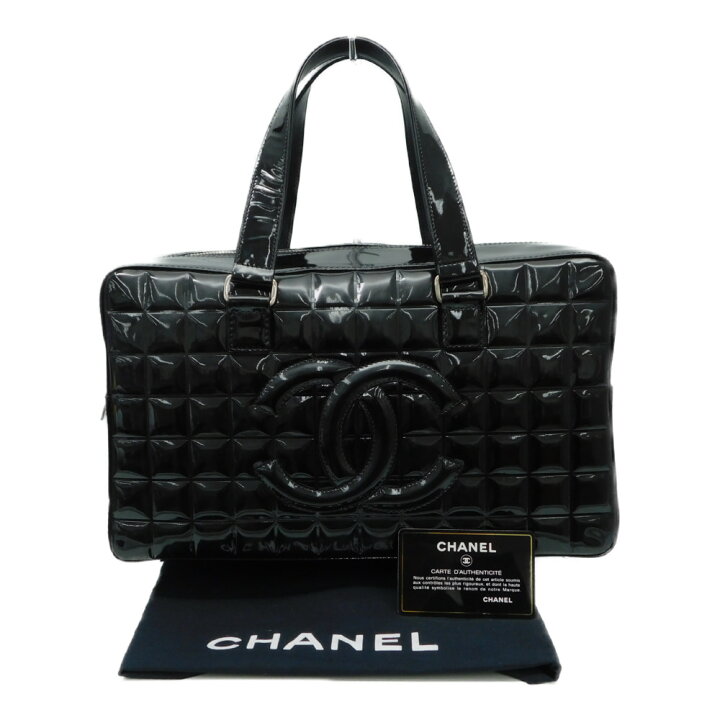 楽天市場】CHANEL シャネル チョコバーエナメルハンドバッグ 