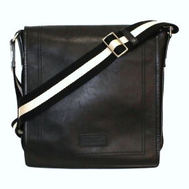 BALLY メッセンジャーバッグ ブラック系 黒系 レザー メンズ レディース ブランド シンプル ショルダーバッグ【中古】松前R56号店