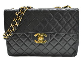 【中古品】CHANELデカマトラッセ 　 ブラック×ゴールド金具　レザー ショルダーバッグ　肩掛けバッグ　チェーンバッグ　レディース　人気　定番　おしゃれ【中古】松山久万ノ台店