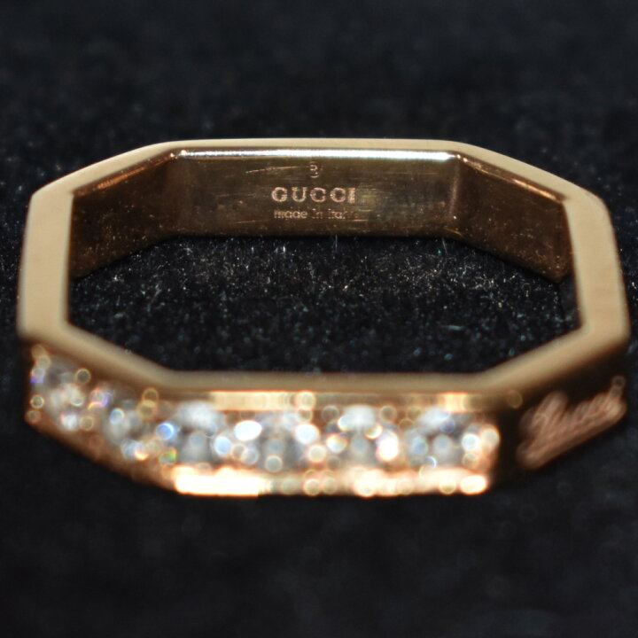 楽天市場】GUCCI オクタゴナルリング Au750 K18 YG イエローゴールド 