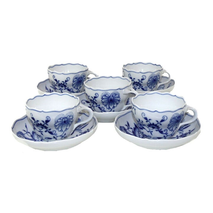 楽天市場】MEISSEN マイセン ブルーオニオン カップ&ソーサー5客セット 