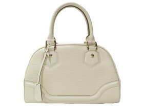 【布袋あり】LOUIS VUITTON　ルイヴィトン　ボーリング・モンテーニュPM　M5932J　ハンドバッグ　エピ　ホワイト　白　レディース　ギフト　プレゼント包装可【中古】松前R56号店