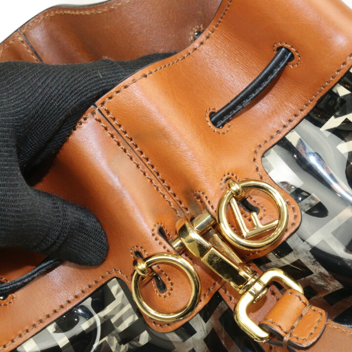 楽天市場】FENDI モントレゾール 8BT298 ブラウン ブラック スケルトン 