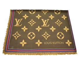 LOUIS VUITTON　ルイ・ヴィトン　エトール・モノグラム ブリス　M76366　ショール　スカーフ　ブラウン系　コットン　メンズ　レディース　シンプル　ギフト　プレゼント包装可　【中古】　松山久万ノ台店