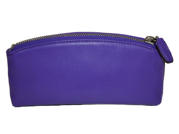 楽天市場】【中古品】COACHポーチ パープル 紫色 レザー メイクポーチ 