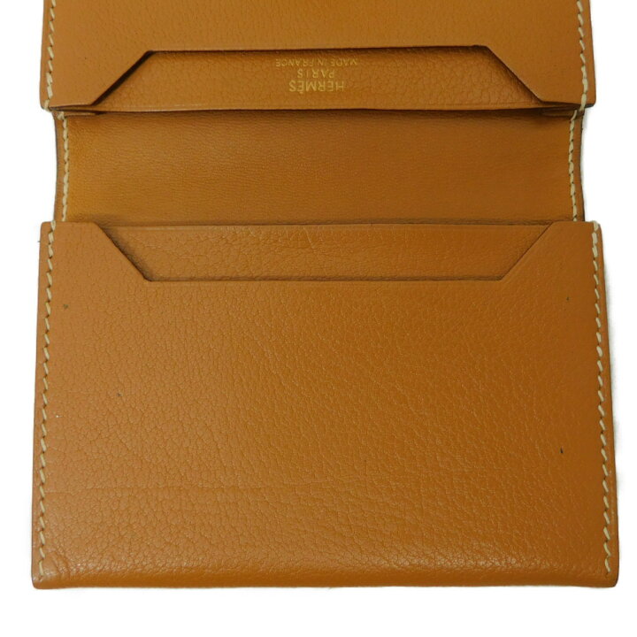 楽天市場】HERMES エルメス ベアン カードケース ブラウン系 □G刻印 