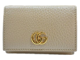 【中古品】GUCCIダブルGウォレット 735212 ベージュ×イエロー レザー 三つ折り財布　折りたたみ財布　コンパクトウォレット　シンプル　レディース　人気　定番【中古】松山久万ノ台店