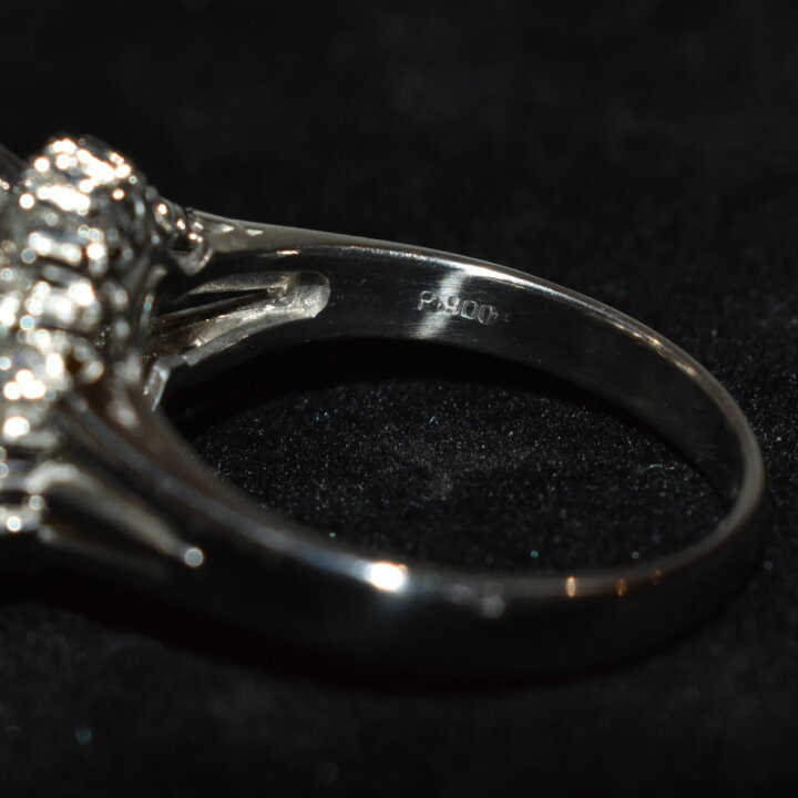楽天市場】本真珠リング Pt900 パール11.3mm ダイヤモンド0.34ct 約  