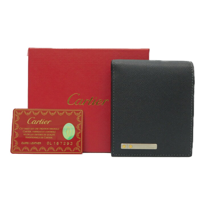 楽天市場】【箱/ギャラあり】Cartier カルティエ サントス2つ折り財布 