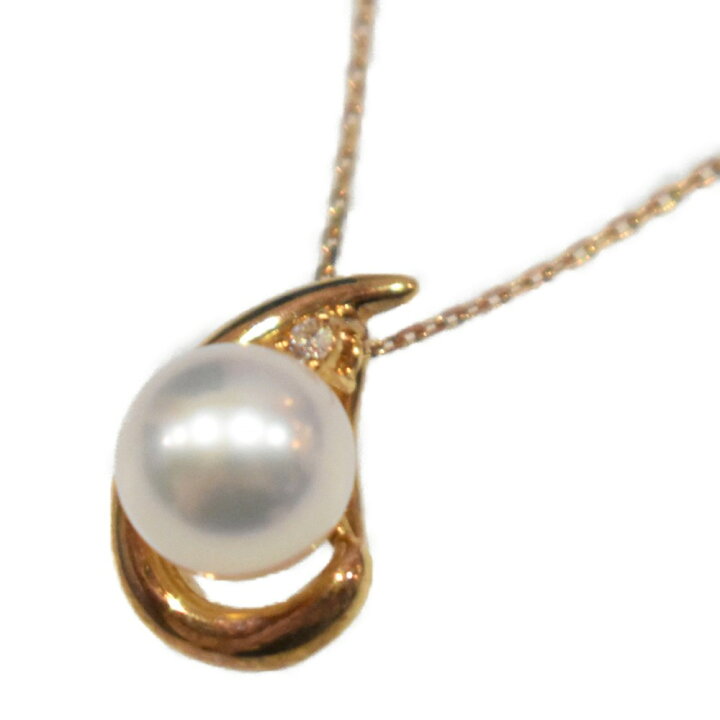 楽天市場】TASAKI パールネックレス K18YG ダイヤモンド0.1ct チェーン  