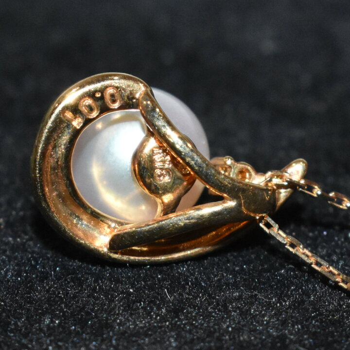 楽天市場】TASAKI パールネックレス K18YG ダイヤモンド0.1ct チェーン 