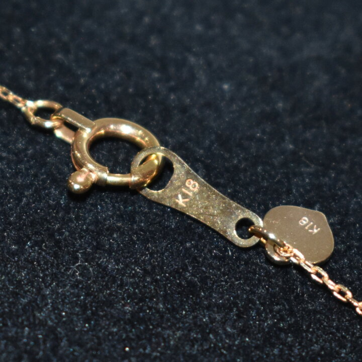 楽天市場】K18 ローズダイヤネックレス ゴールド ダイヤモンド 0.03ct 