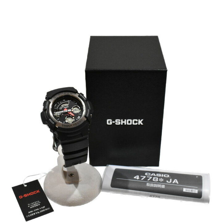 楽天市場】【箱・保証書あり】CASIO カシオG-SHOCK AW-590-1AJF 樹脂 