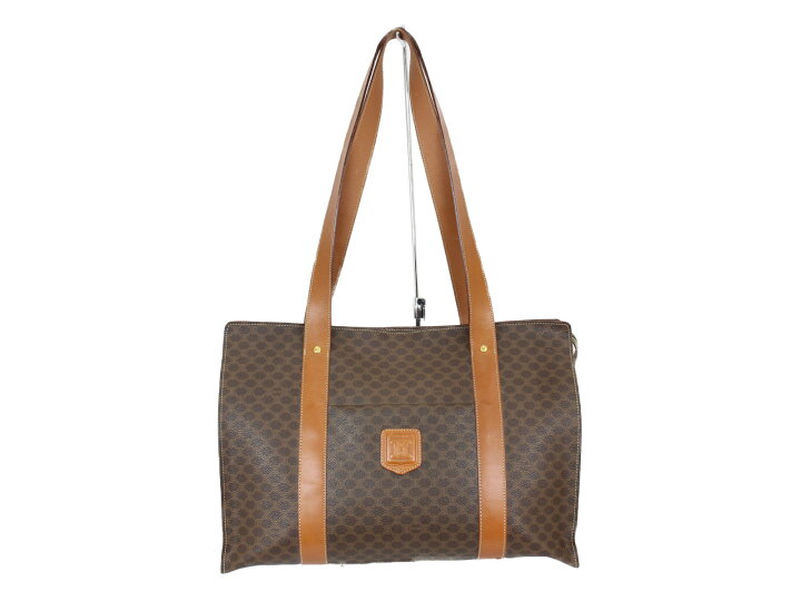 楽天市場】CELINE セリーヌマカダム柄トートバッグ MC97/2 ブラウン  