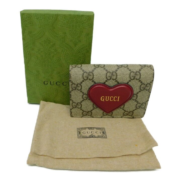 楽天市場】GUCCI グッチ 二つ折り財布 648848 ハートモチーフ カード  