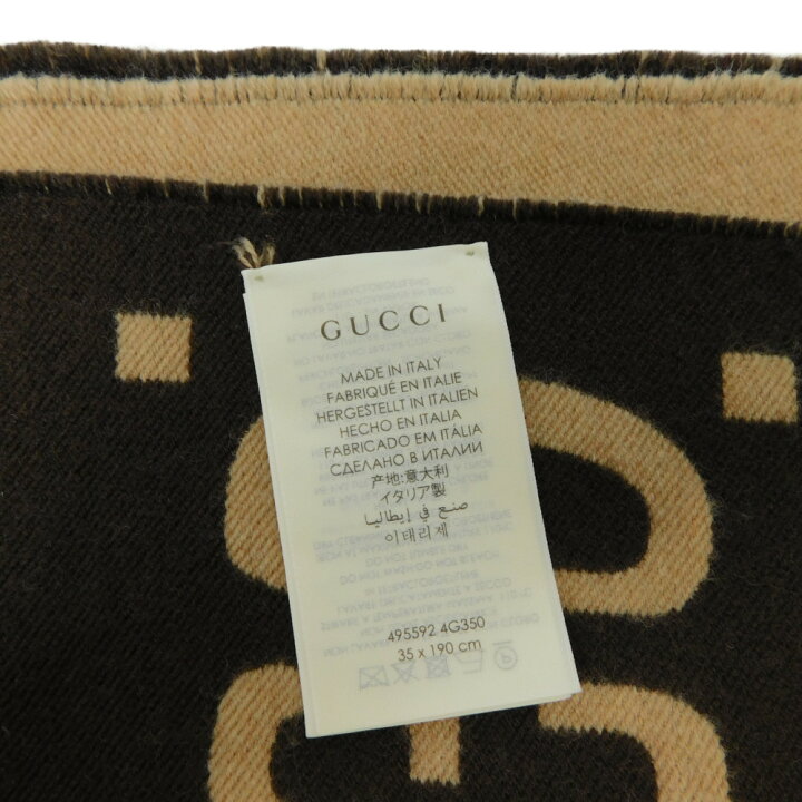 楽天市場】GUCCI グッチ GGジャガード ウールシルクマフラー 495592  