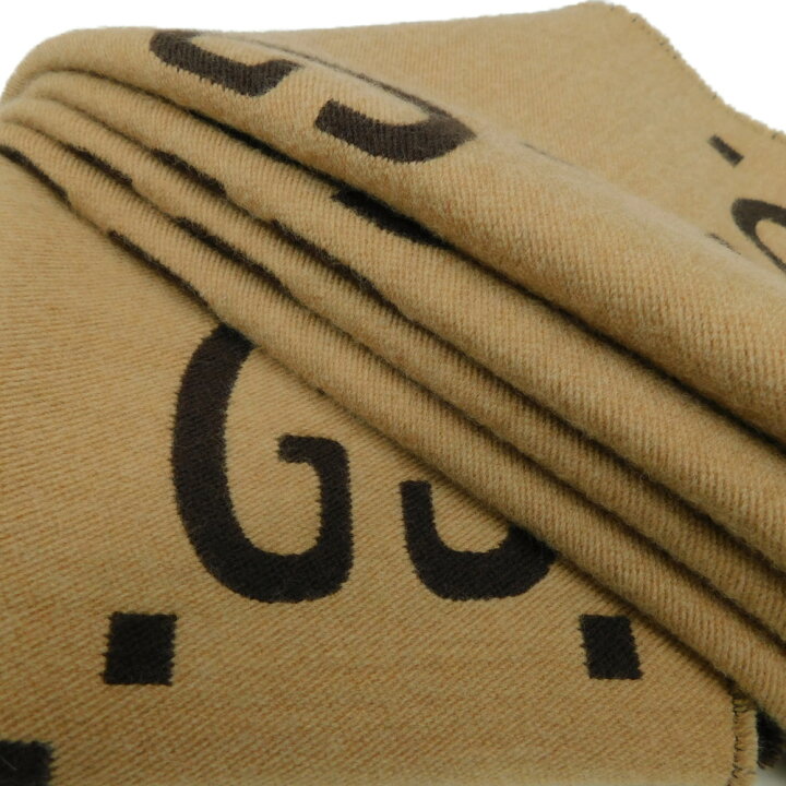 楽天市場】GUCCI グッチ GGジャガード ウールシルクマフラー 495592  