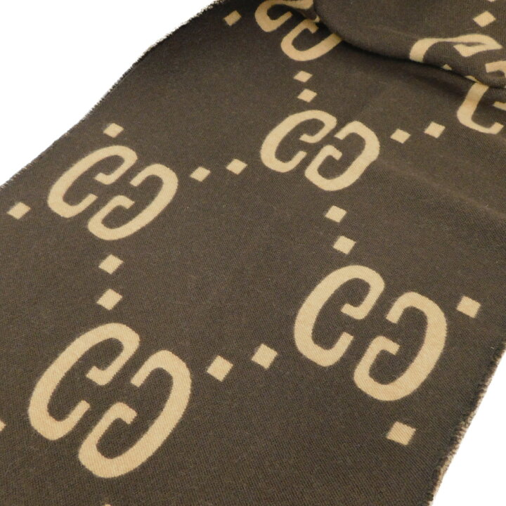 楽天市場】GUCCI グッチ GGジャガード ウールシルクマフラー 495592  