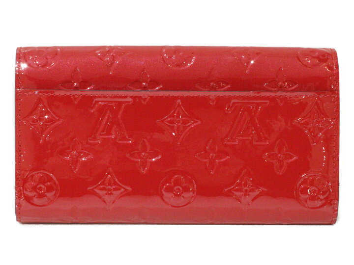 Louis Vuitton エンベロープ型 モノグラム長財布 赤 LOUIS VUITTON 