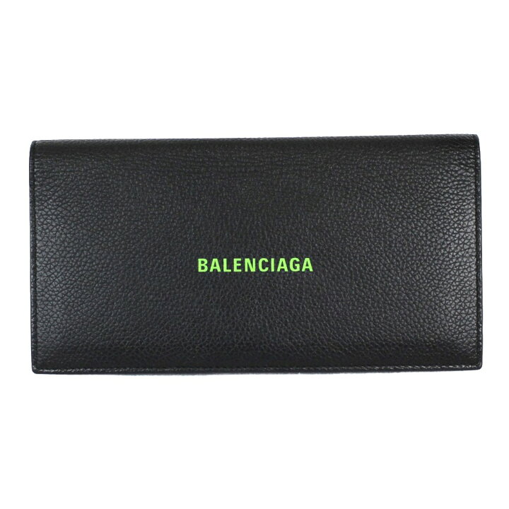 楽天市場】BALENCIAGA バレンシアガ 二つ折り長財布 594692 ブラック 