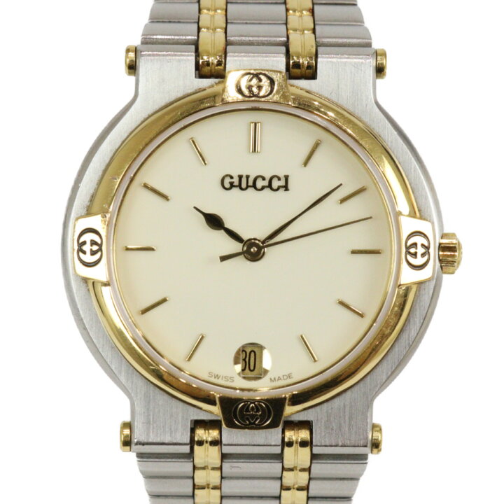 楽天市場】【電池交換済み】GUCCI グッチ 9000M クオーツ デイト SS 