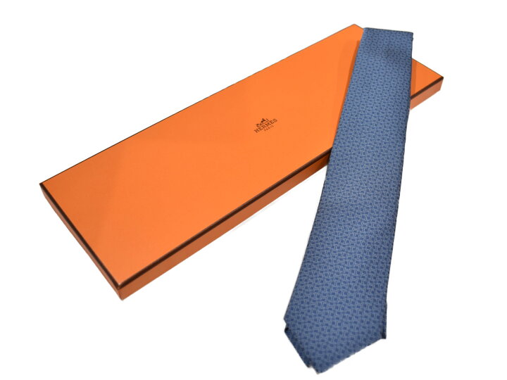 HERMES エルメス ネクタイ ふるう 新品 未使用 箱 ビニール付属 quattro 