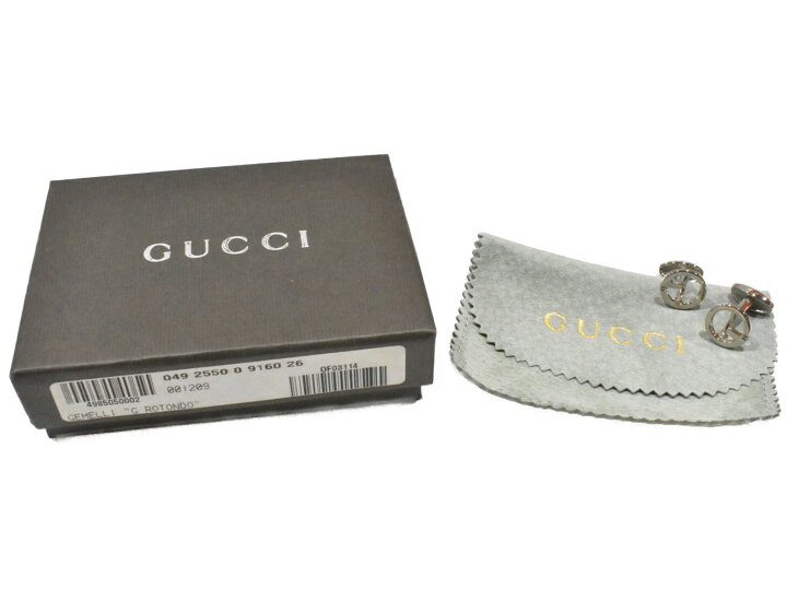楽天市場】【箱・布袋あり】GUCCI グッチ GGサークルカフス シルバー  