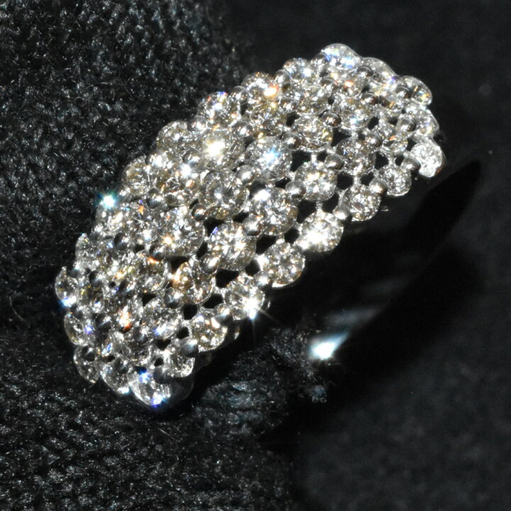 楽天市場】Pt950 ワイドリング プラチナ ダイヤモンド 1.00ct 約4.5g  