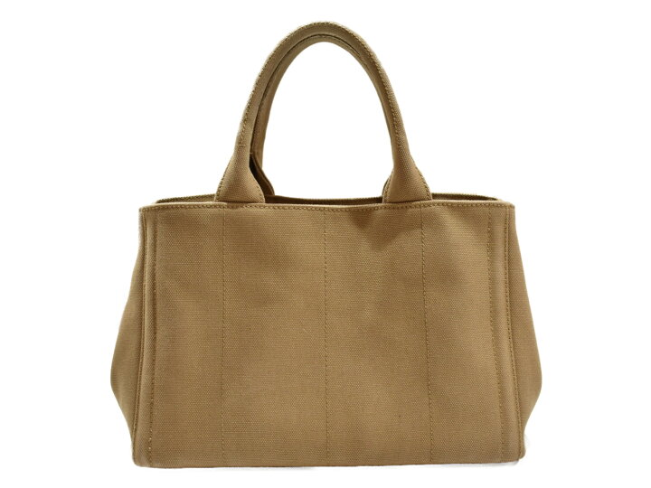 楽天市場】【中古品】PRADAカナパ B24390 ベージュ系 キャンバス 