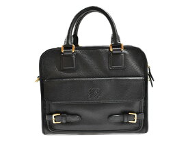 【中古品】LOEWEロエベクルス 　 ブラック レザー ハンドバッグ　ショルダーバッグ　2WAYバッグ　シンプル　カジュアルバッグ　レディース　おしゃれ　人気【中古】松山久万ノ台店