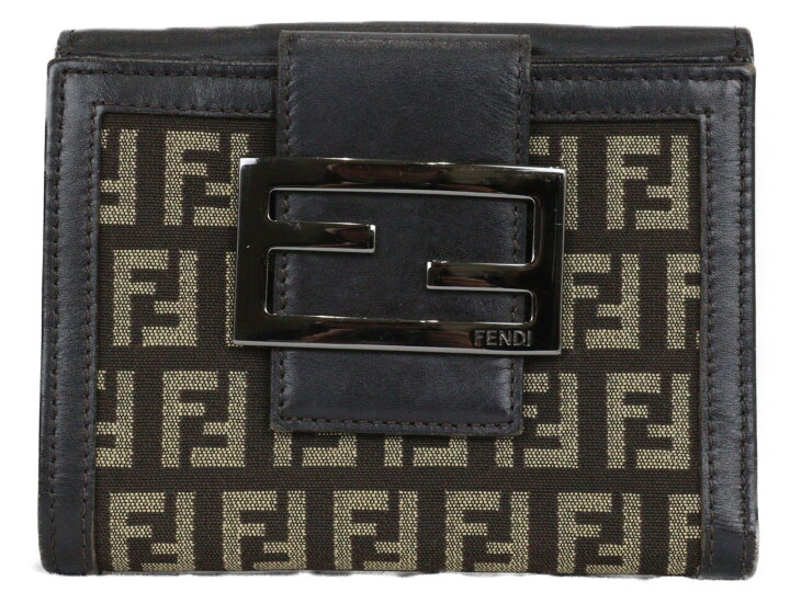 楽天市場】FENDI フェンディ 2つ折り財布 ズッキーノ キャンバス  