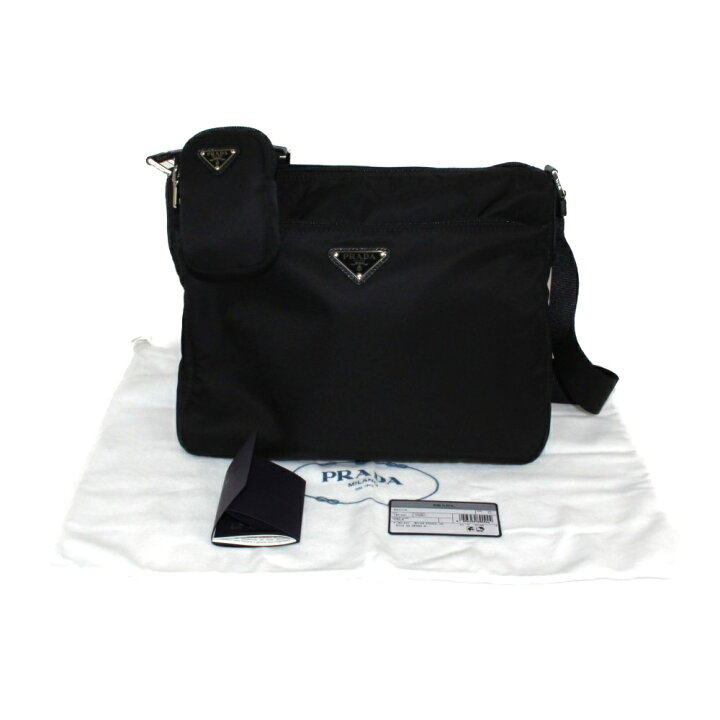 楽天市場】PRADA プラダ ナイロンショルダーバッグ 1BC421 ブラック 黒 