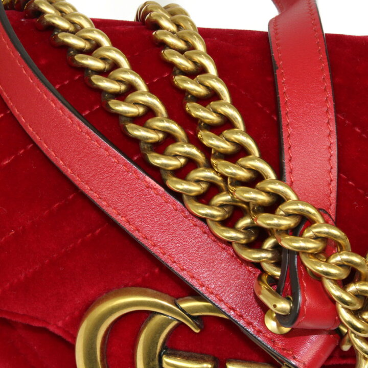 楽天市場】GUCCI グッチ GGマーモントキルティングチェーンショルダー  