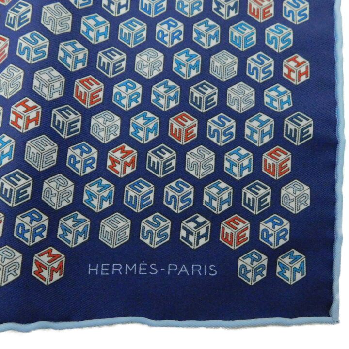 楽天市場】HERMES エルメス カレ40 スカーフ ブルー 青 箱つき シルク  