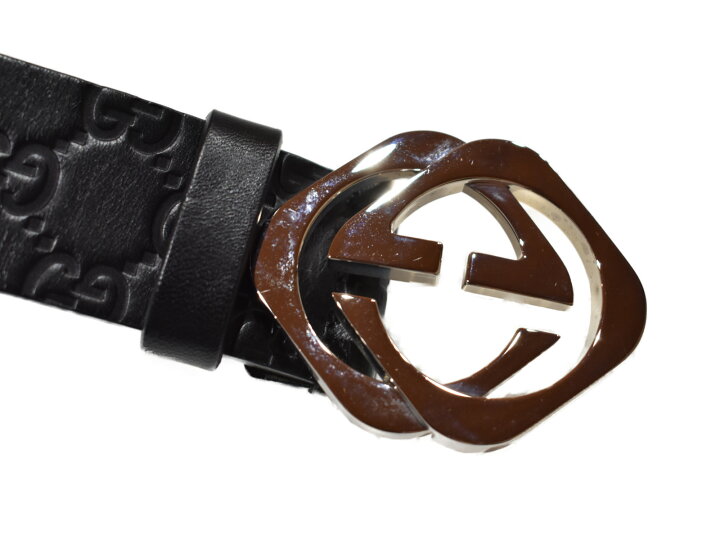 楽天市場】GUCCI グッチ GGベルト 182320 グッチシマ ブラック系  