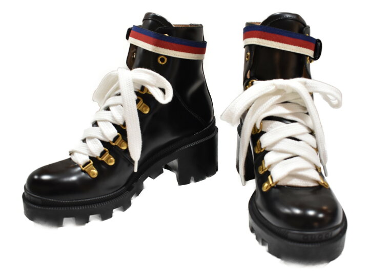 楽天市場】【中古品】GUCCIアンクルレザーブーツ 481156 